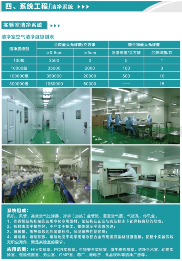 實(shí)驗(yàn)室潔凈系統(tǒng)工程